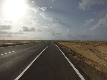 Road against sky