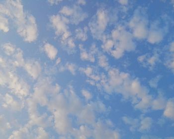 Low angle view of clouds in sky