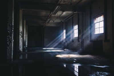 Interior of abandoned building