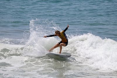 Man surfing in sea