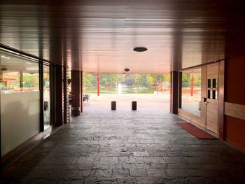 Empty corridor in building