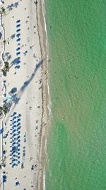 High angle view of beach