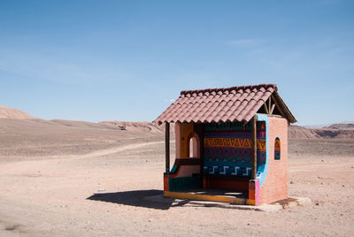 Lifeguard hut on desert