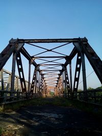 Bridge against clear sky