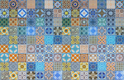 Full frame shot of tiled floor