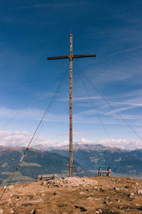Cross on top of a mountain 
