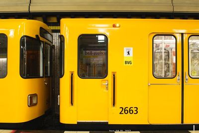 Yellow train window