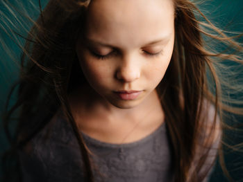 Close-up portrait of girl