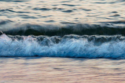 Waves rushing towards shore