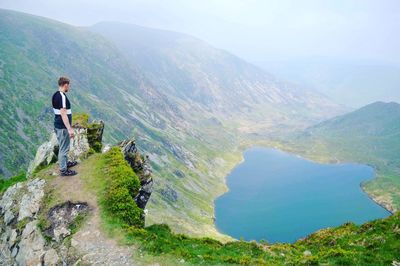 Man standing on mountain