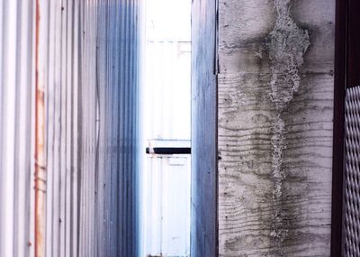 Closed door of building