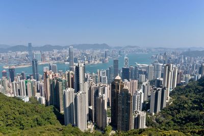 Panoramic view of cityscape against sky