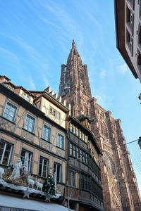 Low angle view of buildings against sky