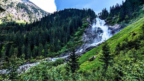 Panoramic view of mountains against sky