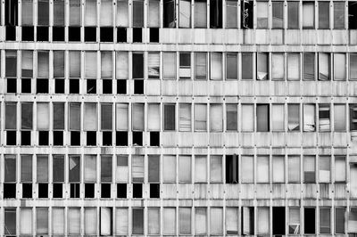 Full frame shot of windows in building