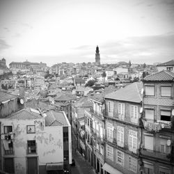 High angle view of townscape against sky