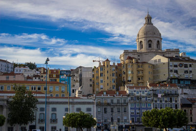 View of cathedral in city against sky