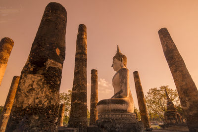 Low angle view of temple against sky