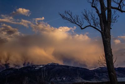 Heavy rainstorm over monroe mountain in monroe utah.