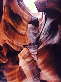 Rock formations at antelope canyon