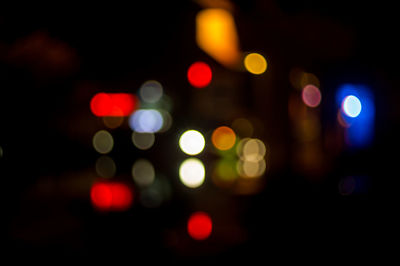 Defocused image of illuminated lights