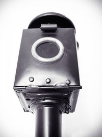 Close-up of object over white background