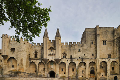 Low angle view of historical building against sky