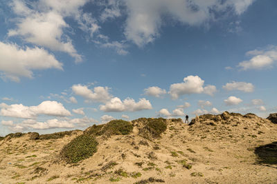 Scenic view of desert against sky