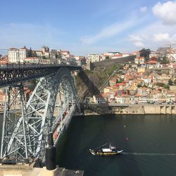 High angle view of cityscape against sky