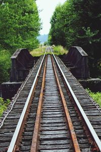 Railroad track on railroad track