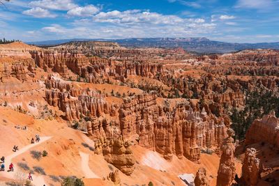 Panoramic view of landscape against cloudy sky