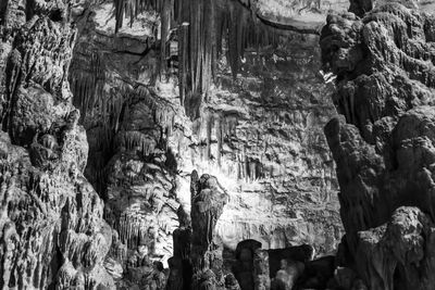 Caves of castellana. black and white