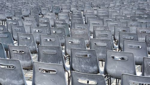 Full frame shot of empty seats