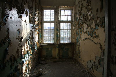 Interior of abandoned building