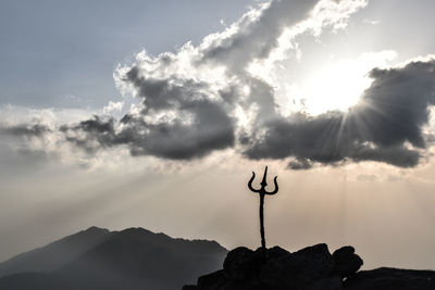 Low angle view of mountain against sky