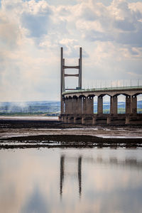 a view of the prince of wales severn bridge from severn beach 