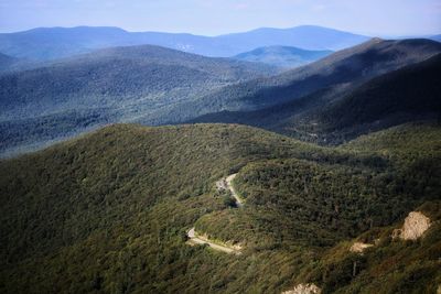 High angle view of valley