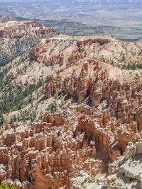 High angle view of rock formations