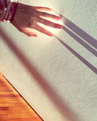 Close-up of red wall