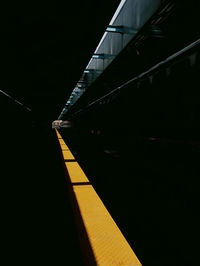 Train at railroad station platform