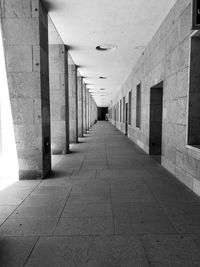 Empty corridor of building