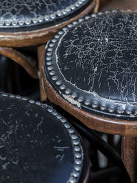 High angle view of old machine