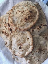 Close-up of bread in plate