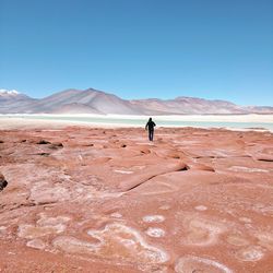 Man standing in a desert