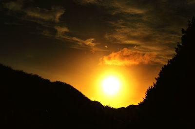 Scenic view of landscape against sky during sunset