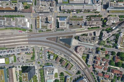 High angle view of cityscape