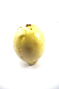 Close-up of fruit against white background