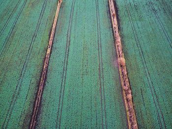 High angle view of road