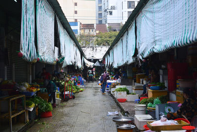 People in market