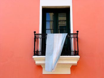 Clothes drying against window